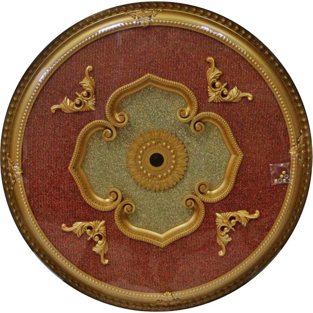 90 Cm Yuvarlak Osmanli Saray Tavan S-462 Avize Gobegi Altin Varak Kaplamali 3D